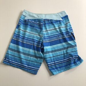 Under Armour Men's Size 34 Striped Board Shorts Blue‎ Trunks Active Swimming